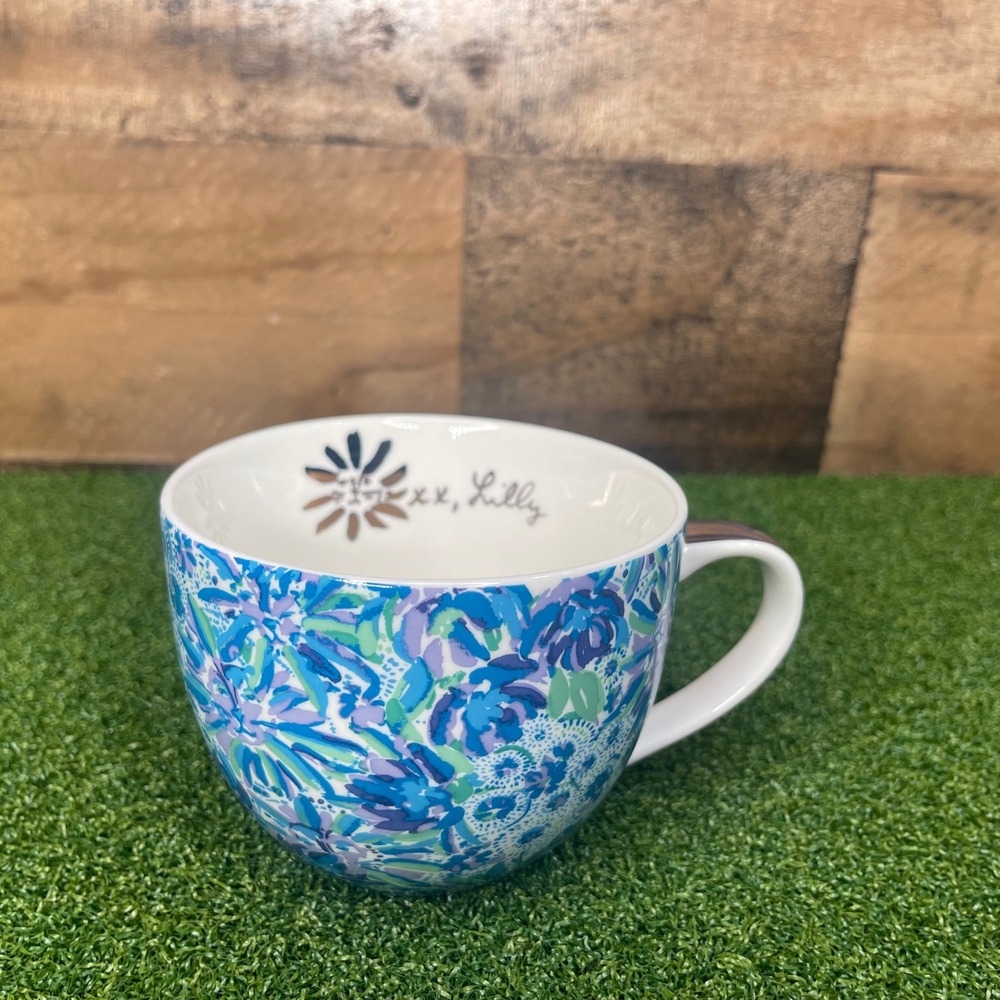 Lilly Pulitzer Ceramic Coffee‎ Mug Colorful Floral Print Novelty Cup